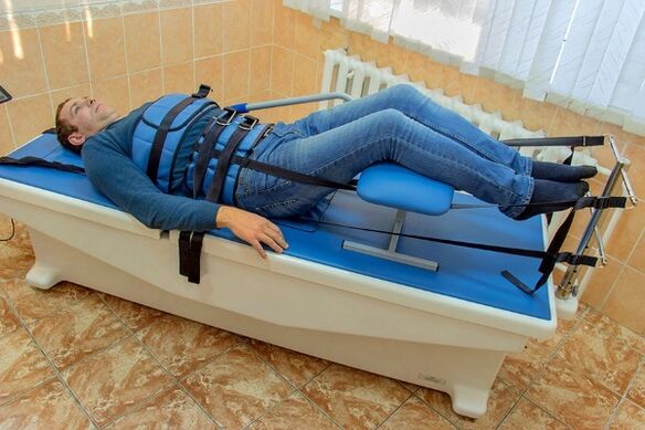 La trazione della colonna vertebrale per l'osteocondosi